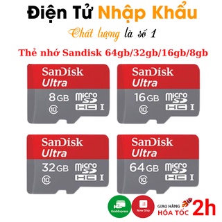 Thẻ nhớ Sandisk 64gb/32gb/16gb/8gb Ultra Class 10 667x 100Mb/s tốc độ cao - Bảo hành 2 năm