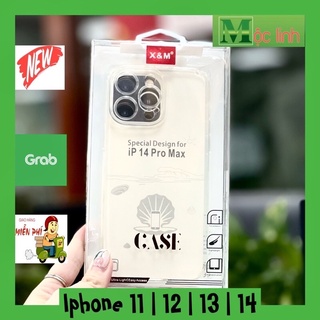 IPHONE 13 PRO | 13 | 14 PLUS | PRO MAX | ỐP SILICON TRONG SUỐT CHÍNH HÃNG XM BẢO VỆ CAMERA SIÊU MỎNG SIÊU DẺO CHIA CAM
