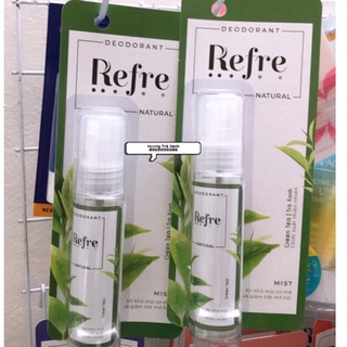 Xịt Khử Mùi Refre Natural 30ml - Hương Trà Xanh