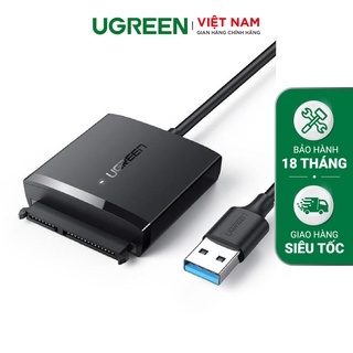 Bộ chuyển đổi ra ổ cứng và SSD SATA UGREEN CM257 Hỗ trợ chân cắm nguồn DC 5.5mm