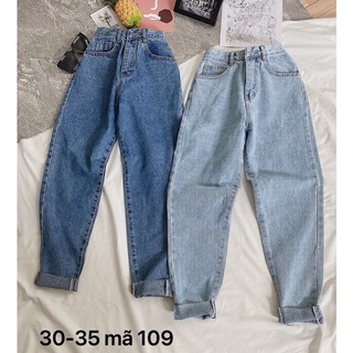 Quần Baggy Nữ Jean Lưng Cao Size Đại Tôn Dáng Có 3 Màu Bigsize 55kg Đến 80kg Ms109