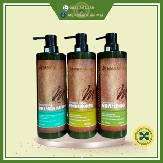 combo 3 chai ủ tóc collagen masaroni 800ml