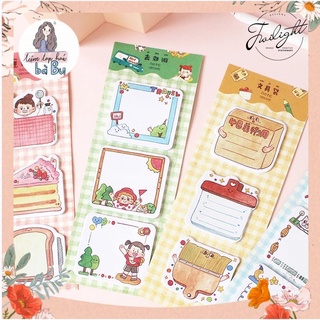 Set giấy ghi chú dễ thương mỗi set 3 mẫu dùng để take note / DIY