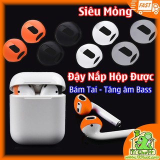 [Siêu Mỏng] Nút cao su bọc Tai Nghe Apple AirPods [Đậy Nắp Hộp Sạc Được]