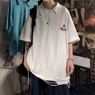 Áo Thun Form Rộng Polo Nam Nữ In Hình Cậu Bé Phi Hành Gia Tàu Lửa Siêu Dễ Thương Chất Cotton Mềm Mát Cá Tính  TTQ0221