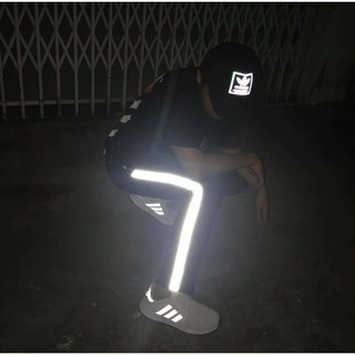 Quần Thun Nam Nữ Ống Suông 1 Sọc Phản Quang Unisex