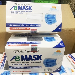Hộp 50 chiếc Khẩu Trang 4 Lớp Kháng Khuẩn AB Mask