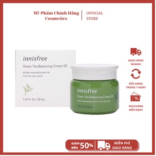 KEM DƯỠNG TRẮNG DA CHIẾT XUẤT TRÀ XANH INNIFREE Green Tea Balancing Cream EX 50G