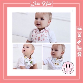 Khăn Yếm Tam Giác Cotton Yếm Bấm Nút Cho Bé Từ Sơ Sinh