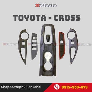 Ốp Nội Thất Xe Toyota Cross 2020 2021 2022 - 6 chi tiết mẫu Vân Đá ABS