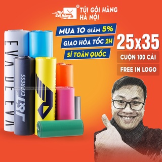 Túi Gói Hàng Túi Niêm Phong 25x35 TUIGOIHANGVN Cuộn 100 Cái Đóng Hàng Tiện Lợi, In Logo Theo Yêu Cầu