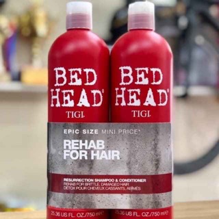 CẶP GỘI- XẢ TIGI BED HEAD MÀU ĐỎ SIÊU HOT(750ml/ chai)