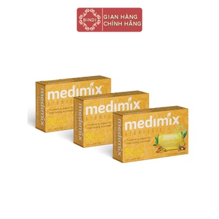 Set 3 Xà Phòng Medimix Nghệ &amp; Dầu Argan 125g/bánh
