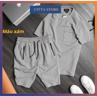 Bộ Thể Thao Nam mùa hè mặc ở nhà chất Cotton Xốp Thái siêu xịn, Đồ Bộ Quần Áo mùa hè cộc tay CITTA STORE TT25