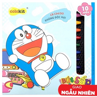 Hộp 10 Bút Sáp Màu Doraemon - Colokit CR-C04/DO (Mẫu Bao Bì Giao Ngẫu Nhiên)