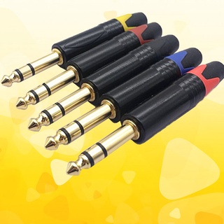 Giắc 6.5 chế mic karaoke mạ vàng, vỏ nhôm, lỗ đuôi cao su thông minh