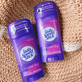 Lăn khử mùi dạng sáp Lady Speed Stick Invisible Dry - SHOWER FRESH 65g