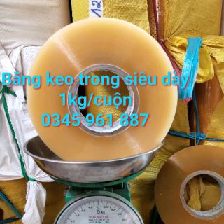 Băng keo siêu dày,siêu dính 1kg/cuộn lõi giấy mỏng