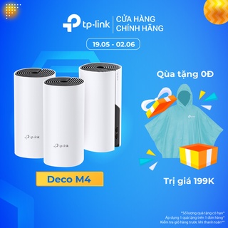 Hệ Thống Wifi Mesh TP-Link Deco M4 (3-pack) Chuẩn AC 1200Mbps Dành Cho Gia Đình