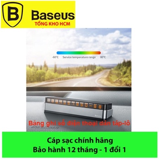 Bảng số điện thoại dạ quang dùng đỗ xe tạm thời Baseus Moonlight Box Series Temporary Parking Number Plate dùng cho ô tô