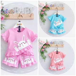 MẪU MỚI] BỘ CỘC TAY THỎ BÈO NHÚN CHẤT COTTON MỀM MÁT HÀNG LOẠI 1 SIÊU ĐÁNG YÊU CHO BÉ 7-18KG. VIDEO THẬT. XƯỞNG MAY BIBO
