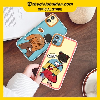 Ốp iphone - Ốp lưng iphone cạnh vuông viền camera Gãi mông dành cho ip 6 đến 14promax - g73