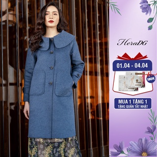 Áo khoác dạ nữ Khâu tay cổ sen HeraDG - WAM20002