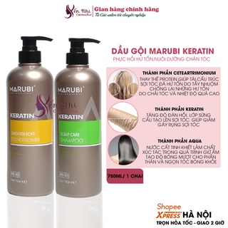 Dầu gội Marubi phục hồi hư tổn giảm rụng tóc Marubi keratin 750ml chính hãng, Mỹ phẩm tóc yến nhi