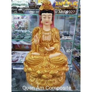 Quan Âm 40cm Vàng T1 Nhựa Compotise
