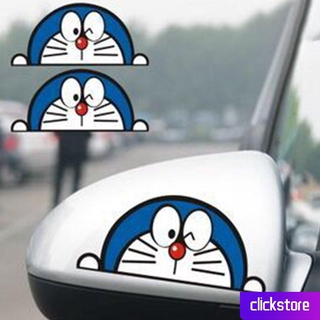 Sticker Dán Kính Chiếu Hậu Xe Hơi Kiểu Hoạt Hình Đáng Yêu