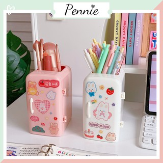 Ống cắm bút tủ lạnh Pennie độc lạ dễ thương trang trí bàn học đựng đồ xinh xắn