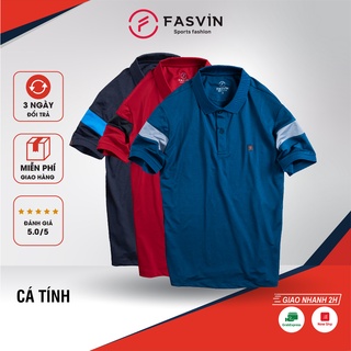 Áo thun thể thao nam Fasvin MPL248.SG áo polo thể thao nam chất thun lạnh thấm hút mồ hôi co giãn thoải mái
