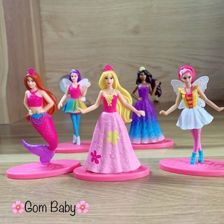 Búp bê Công chúa Barbie mini làm phụ kiện trang trí 7cm