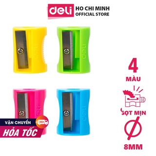 Gọt chì mini Deli - Xanh lá/Xanh dương/Hồng/Vàng - Combo 5 chiếc màu ngẫu nhiên - E0531