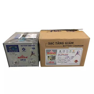 [Mã LIFEAU5SALE giảm 20k đơn 50k] MÁY SẠC ẮC QUY ROBOT TĂNG GIẢM 10A (12V-24V, DÂY NHÔM)