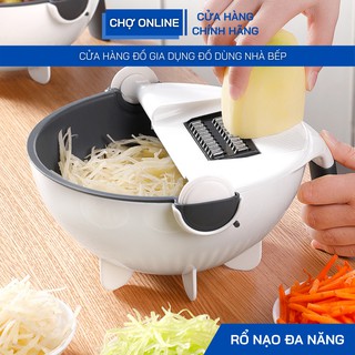Bộ rổ nạo rau củ quả đa năng lưỡi kèm dụng cụ nạo tiện lợi