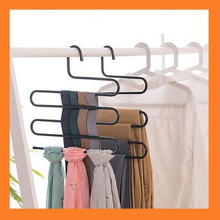 Móc treo quần áo 5 tầng đa năng 37cm - móc thép không gỉ treo đồ tiện dụng