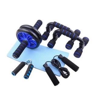 Bộ dụng cụ thể dục đa năng - Bộ tập hít đất, con lăn cơ bụng, dây nhảy, kìm bóp cơ tay - Dụng cụ tập gym tại nhà