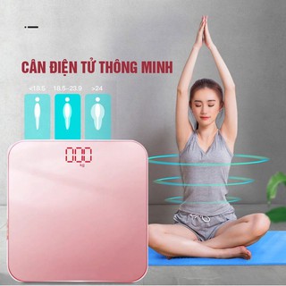 Cân Điện Tử Cân Sức Khỏe Gia Đình Hình Heo Màn Hình Led Sạc USB Dùng Pin Kính Cường Lực Cao Cấp Cân Điện Tử Thông Minh