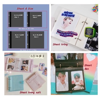 Trang lẻ đựng ảnh, card cho sổ 2 còng - sheet binder 2 còng