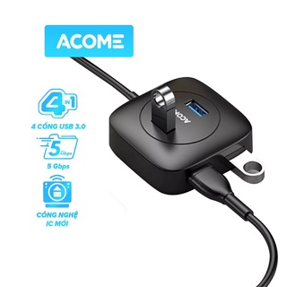 Bộ Chia USB HUB ACOME AH300 Bộ Chuyển Đổi Chia 4 CổngTốc Độ Truyền Tải Cao Dùng Cho Điện Thoại Laptop PC