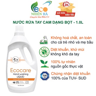 Nước rửa tay ECOCARE 1L tinh dầu cam, nước rửa tay diệt khuẩn dạng bọt, không khô da tay