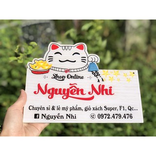Bảng hiệu in  hình mèo thần tài