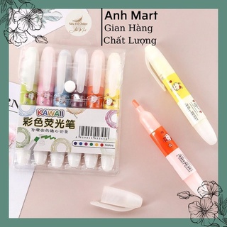 Bút đánh dấu dạ quang highlight Anh Mart ,combo 6 bút ghi nhớ đủ màu hoặc lẻ 1 chiếc