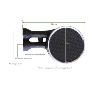 Một Chiếc Điếu Đốt Hồng Ngoại Đôi Bằng Gang  Đường Kính 12.5mm (Họng Gốm Hồng Ngoại Gang 12.5mm)