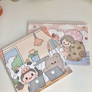 Sổ chiết sticker, washi tape đáng yêu Telado Abu release paper - 80 trang
