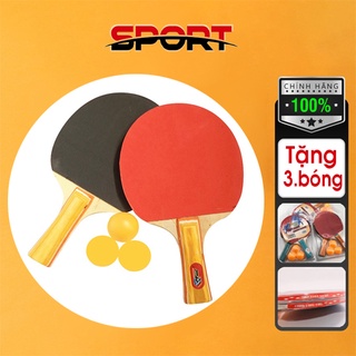 Bộ vợt bóng bàn kèm 3 bóng cho người mới chơi, trẻ em