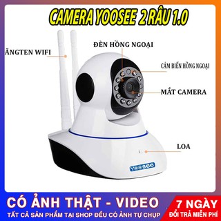 CAMERA GIÁM SÁT KHÔNG DÂY YOOSEE 2 RÂU 1.0 | Dễ Dàng Sử Dụng - Kết Nối Đa Thiết Bị | Lỗi 1 Đổi 1 - 60002