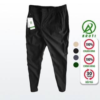 Quần Đũi Nam Ống Rộng AROTI Form Slim Fit Chất Đũi Dày Đẹp, Siêu Mát, Co Giãn Tốt Dáng Suông Dài Công Sở Đủ Size D0035-D