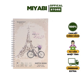 Sổ vẽ lò xo Takeyo A4 50 tờ (100 trang)